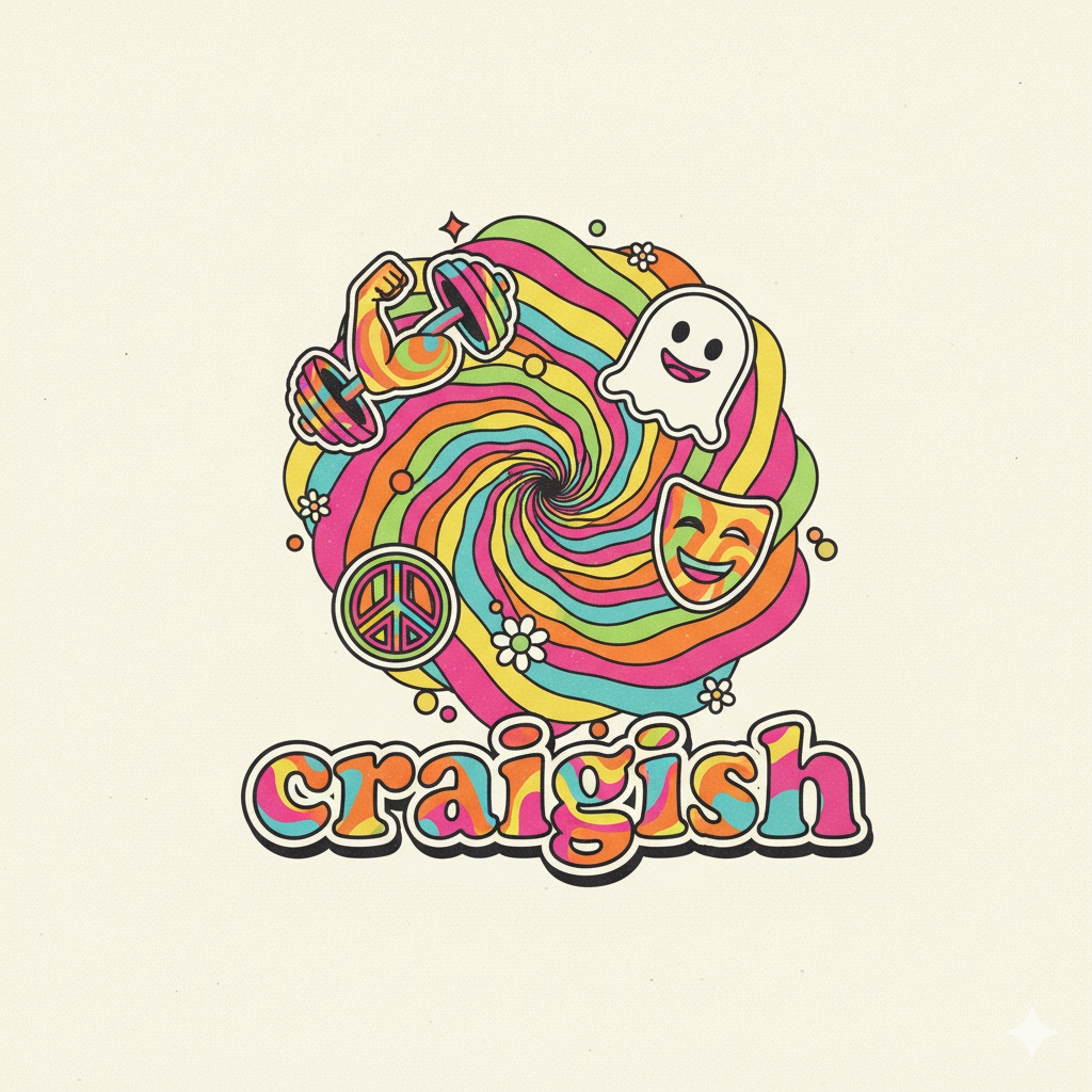 Craigish psychedelic swirl logo